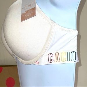 NWT Rainbow Front-Close Cotton T-Shirt Bra
